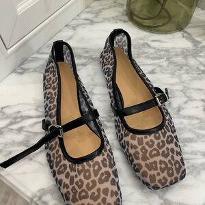 Leopard Print Mary Jane’s flats